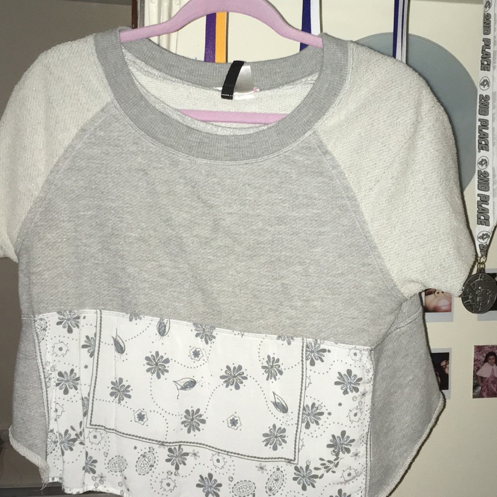 Gray Crop Top